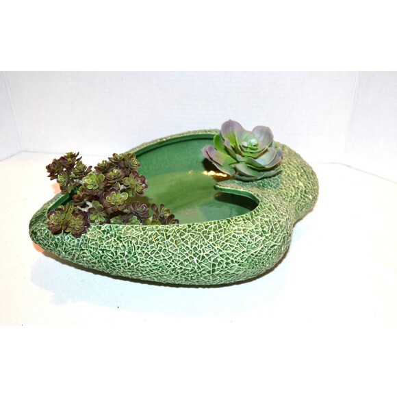 Vintage Planter Green Mid Century Atomic Starburst Eames Era for Tabletop TV - Picture 1 of 6